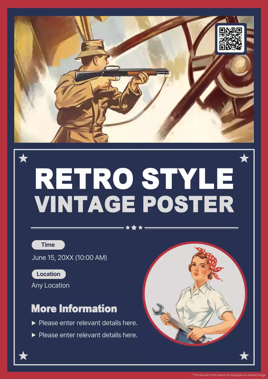 Red Retro Empowerment Design Poster