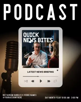 Black Modern Podcast Promotion Instagram Post