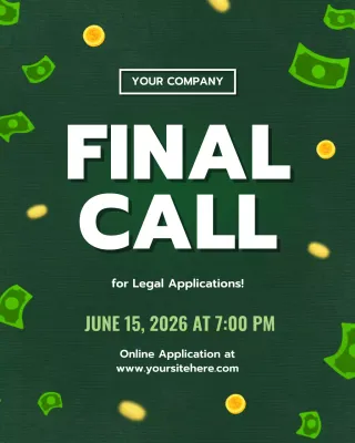 Green Bold Legal Advice Announcement Instagram Post