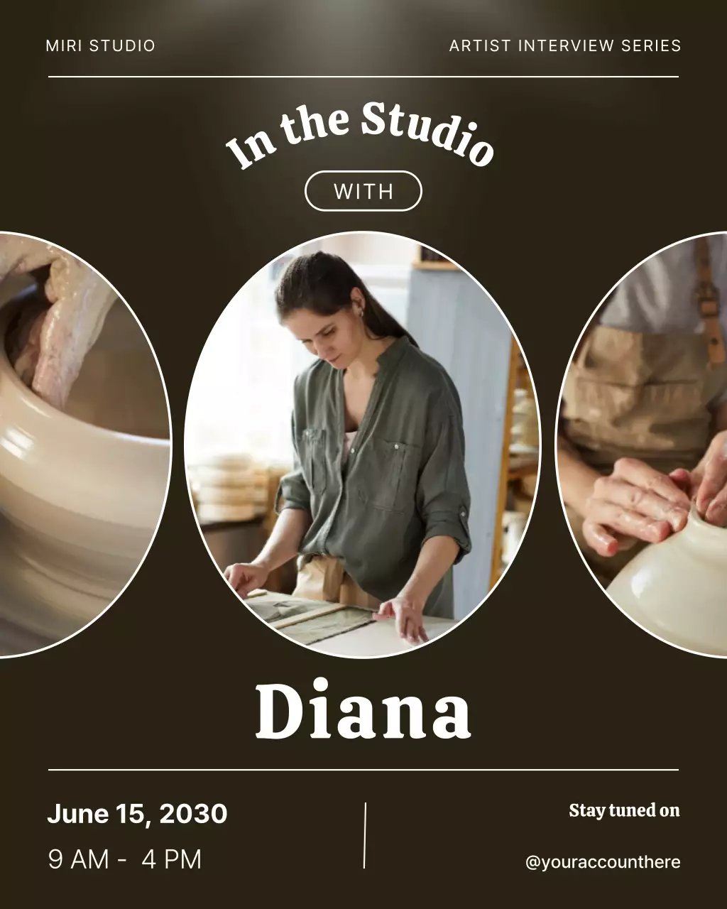 Black Modern Art Exhibition Event Instagram Post