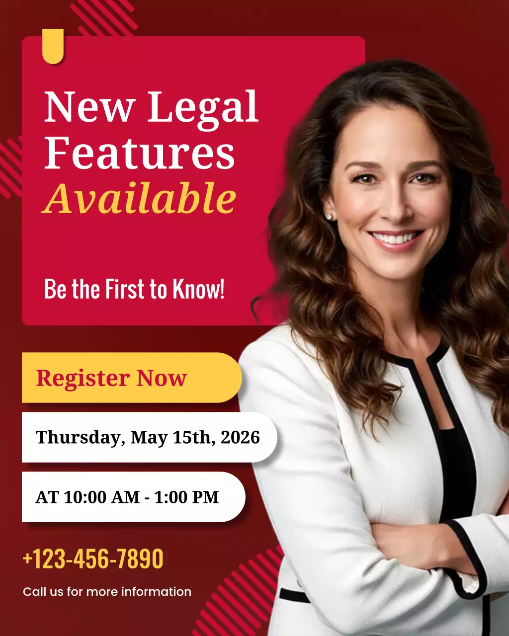 Red Professional Legal Announcement Instagram Post