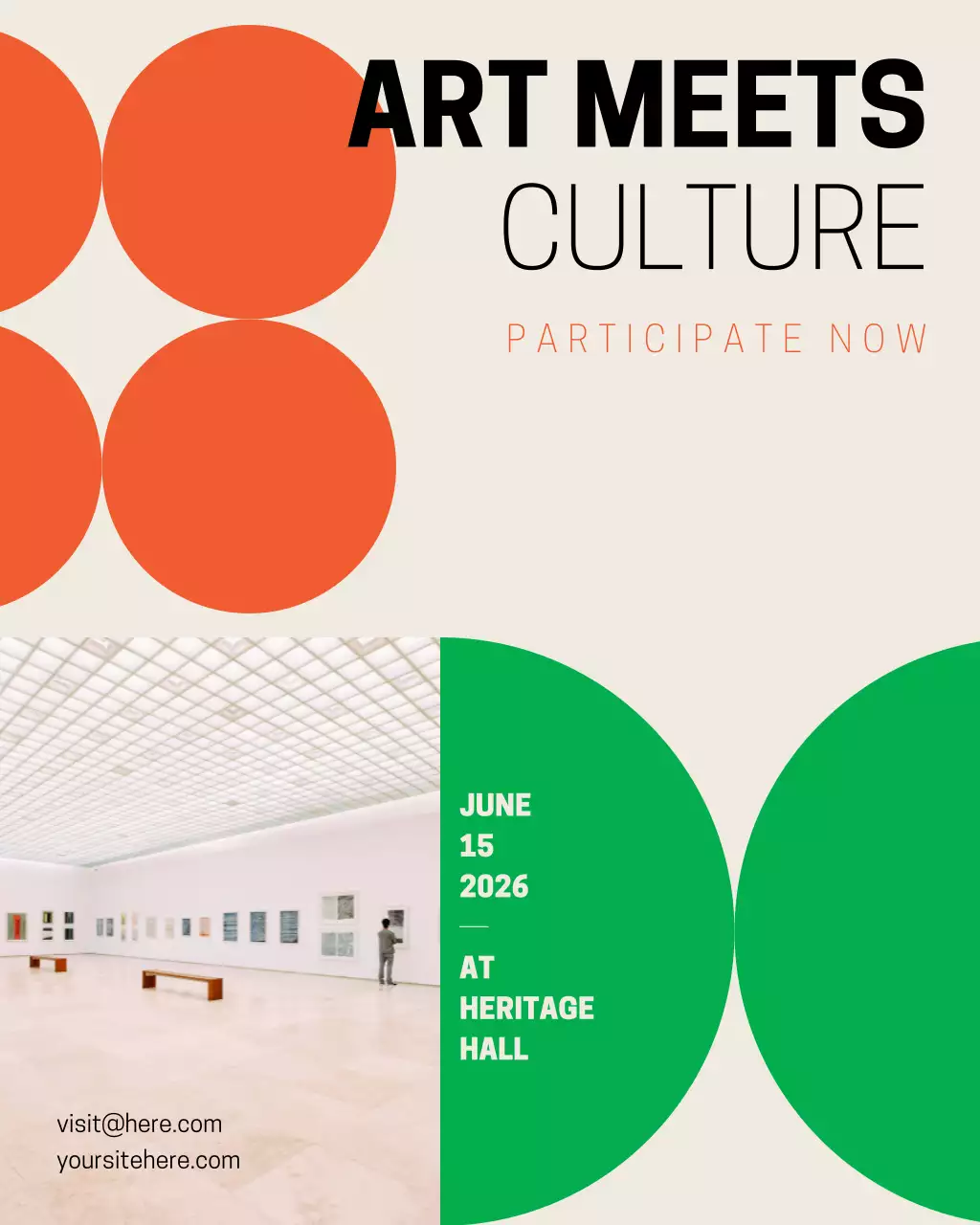 Orange Modern Art Exhibition Announcement Instagram Post