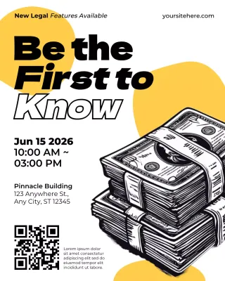 Yellow Modern Legal Tax Announcement Instagram Post