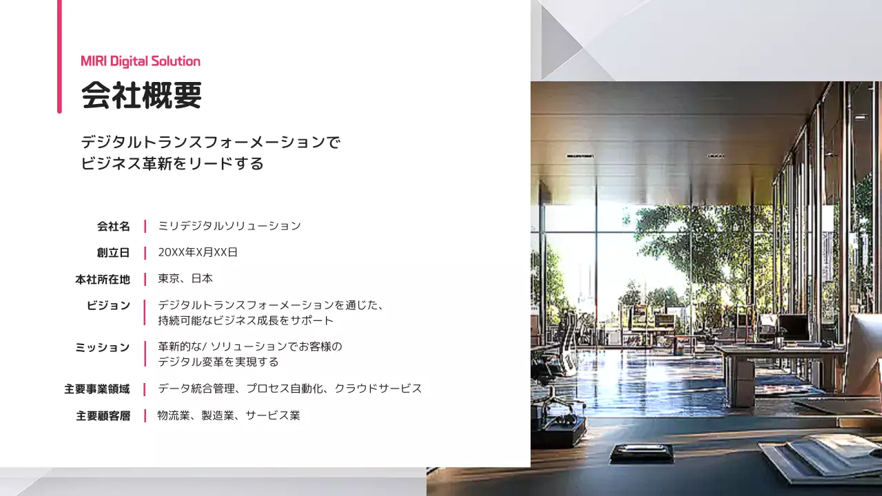 白 モダン テクノロジー プロフィール