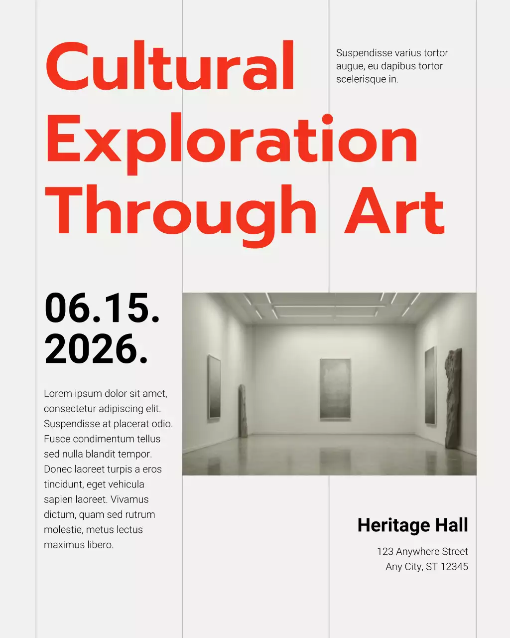 Red Modern Art Exhibition Instagram Post