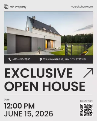 Grey Modern Real Estate Promotion Instagram Post