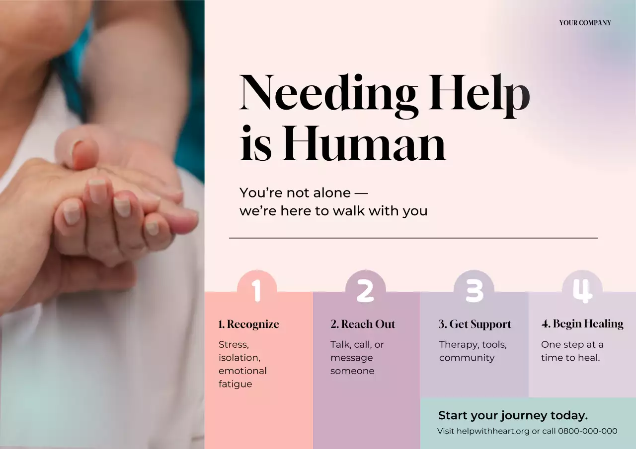 Beige Modern Mental Health Announcement Poster