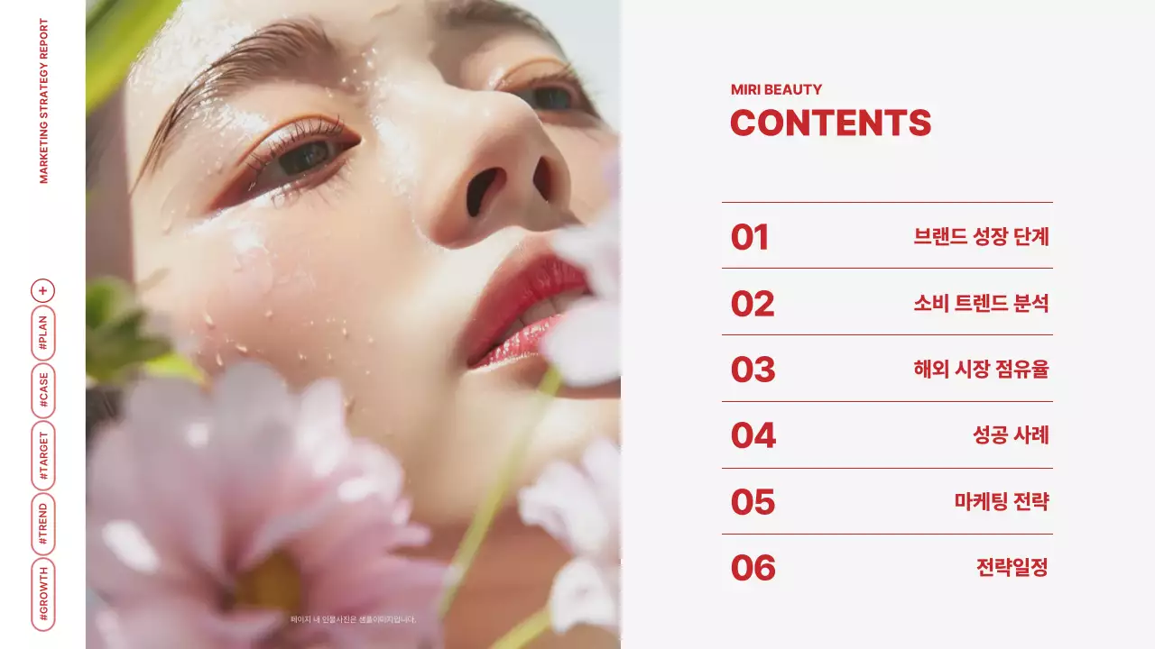 빨강 모던 마케팅 보고서 분석