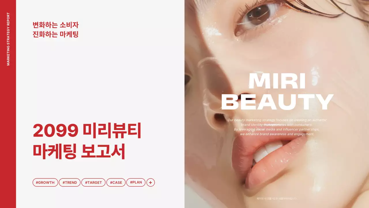 빨강 모던 마케팅 보고서 분석