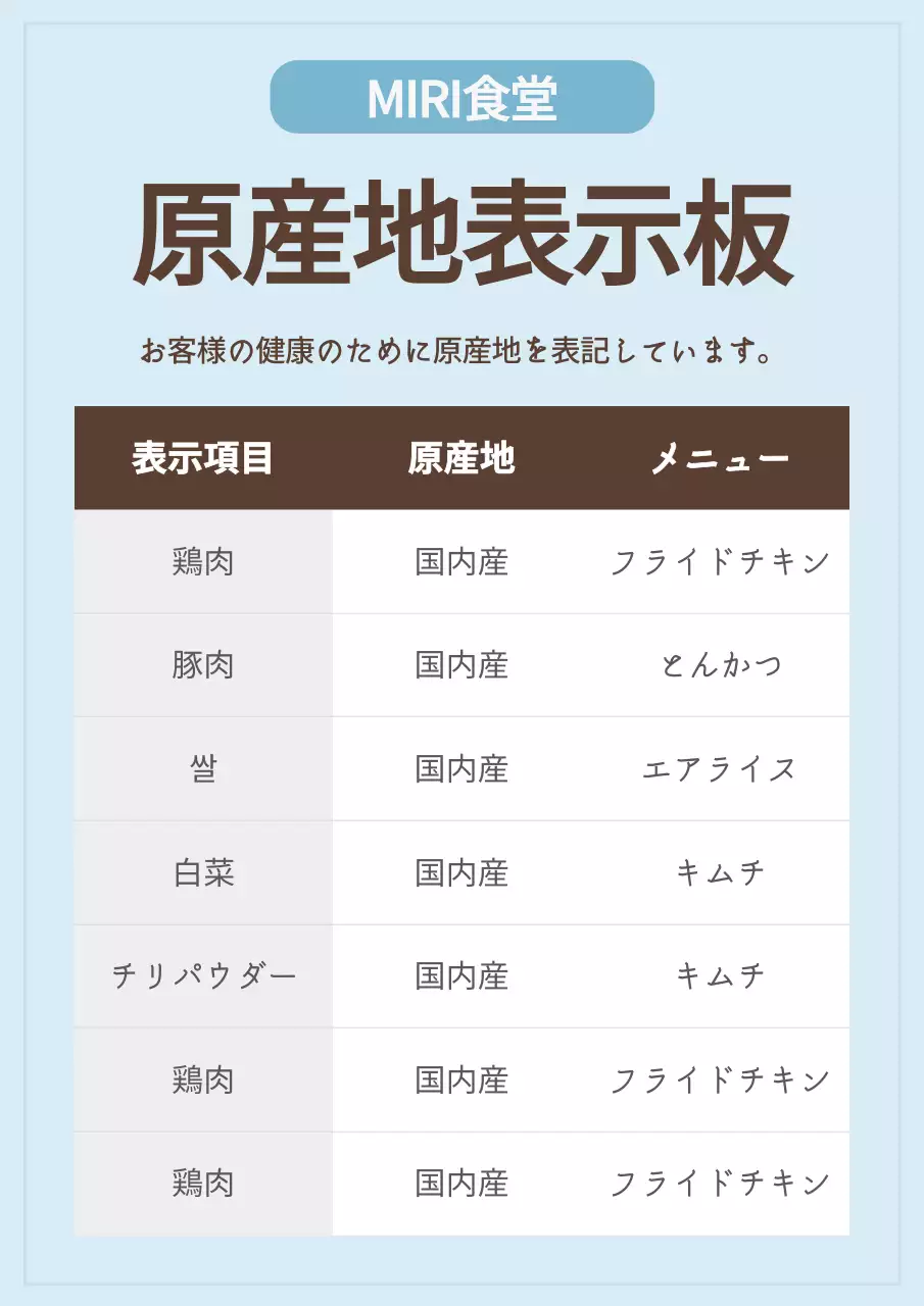 青 シンプル 食品 看板