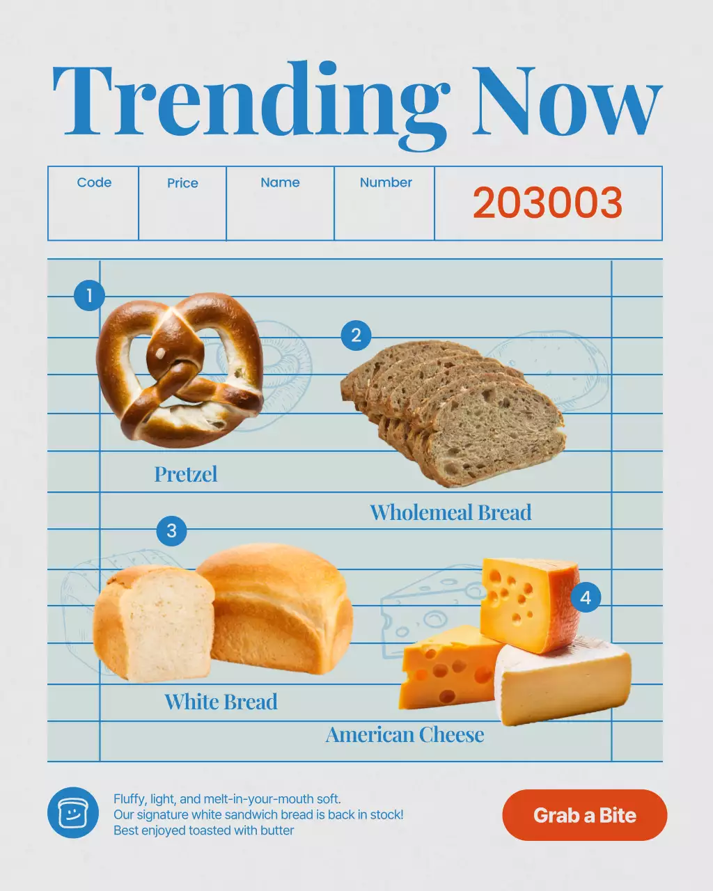 Blue Modern Bakery Promotion Instagram Post