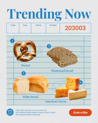 Blue Modern Bakery Promotion Instagram Post