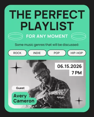 Mint Modern Music Event Invitation Instagram Post