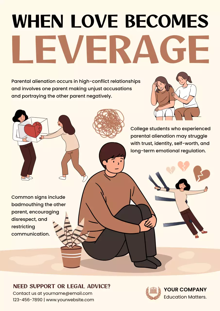 Beige Modern Family Announcement Poster