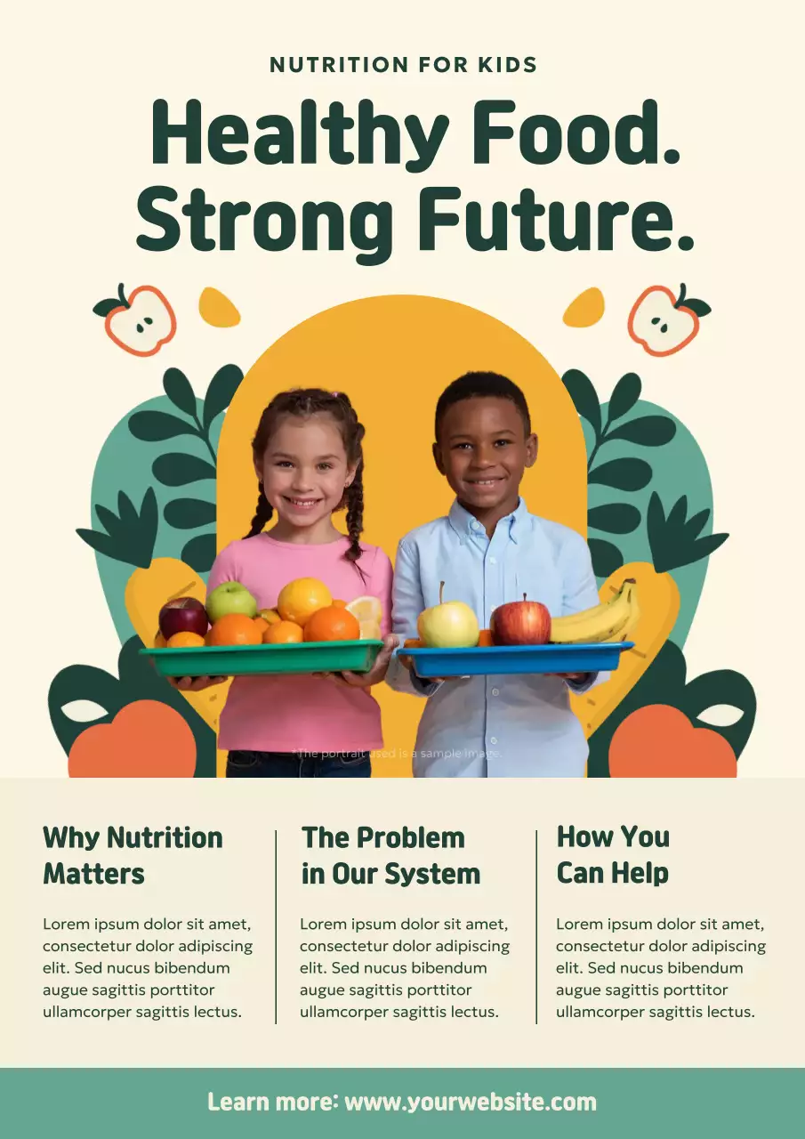 Beige Modern Nutrition Promotion Poster