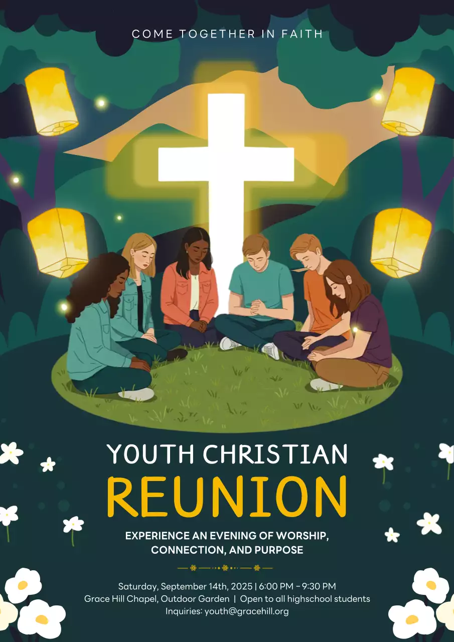 Green Aesthetic Reunion Invitation Poster