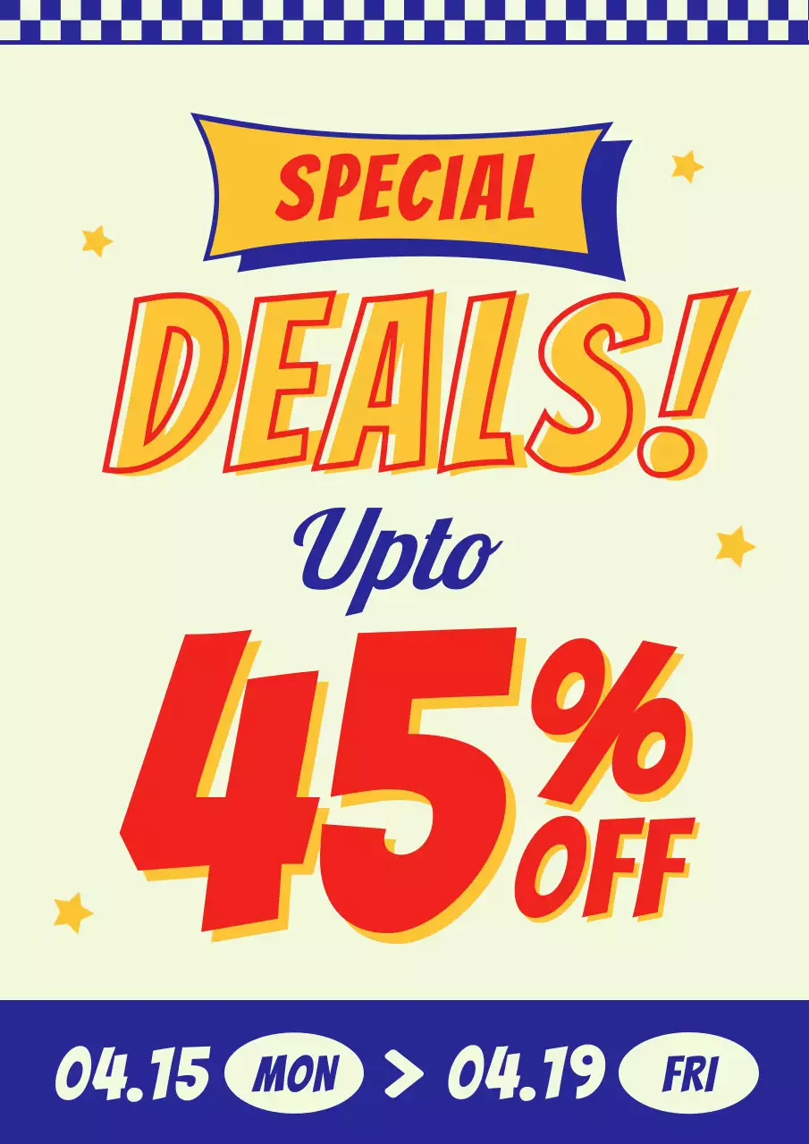 블루 레트로 할인 행사