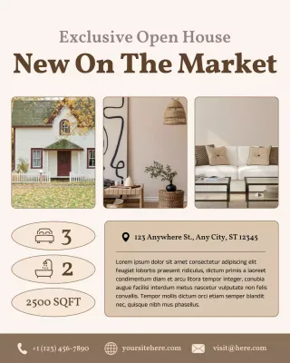 Beige Modern Real Estate Advertisement Instagram Post