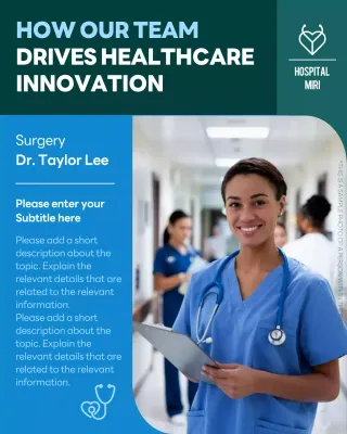 Teal Modern Healthcare Promotion Instagram Post