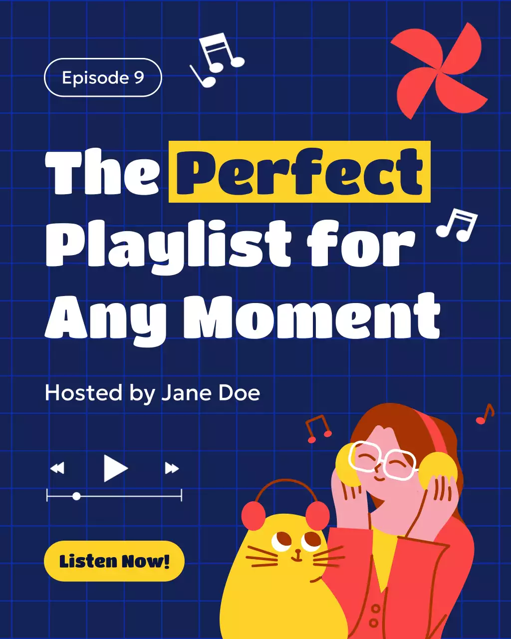 Purple Vibrant Podcast Cover Instagram Post