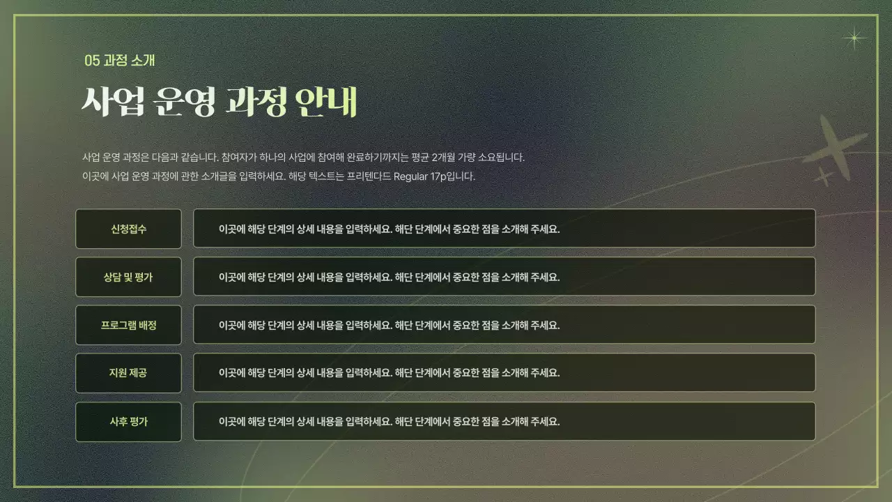 카키 빈티지 환경 교육