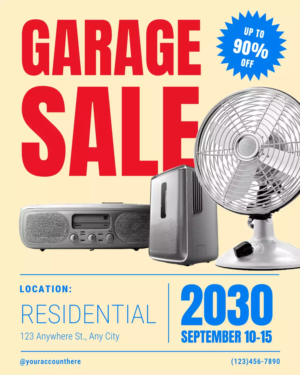 Bold Modern Garage Sale Promotion Instagram Post