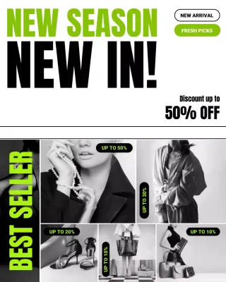Green Modern Fashion Sale Instagram Post