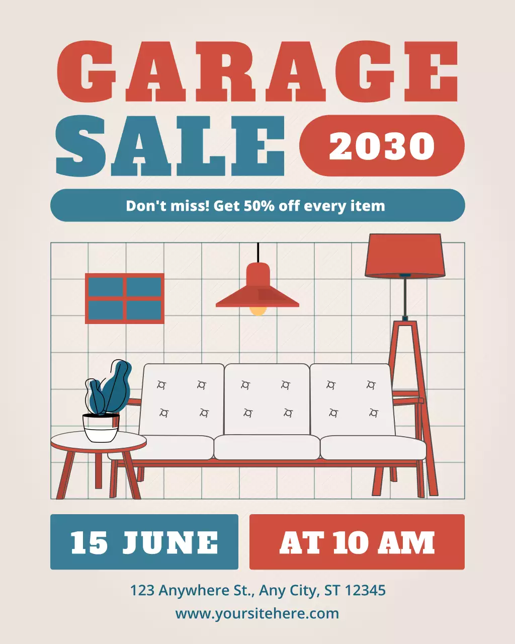 Beige Modern Garage Sale Advertisement Instagram Post