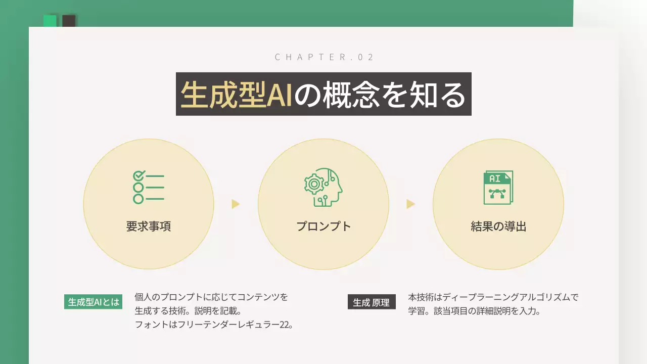 緑 モダン プレゼンテーション