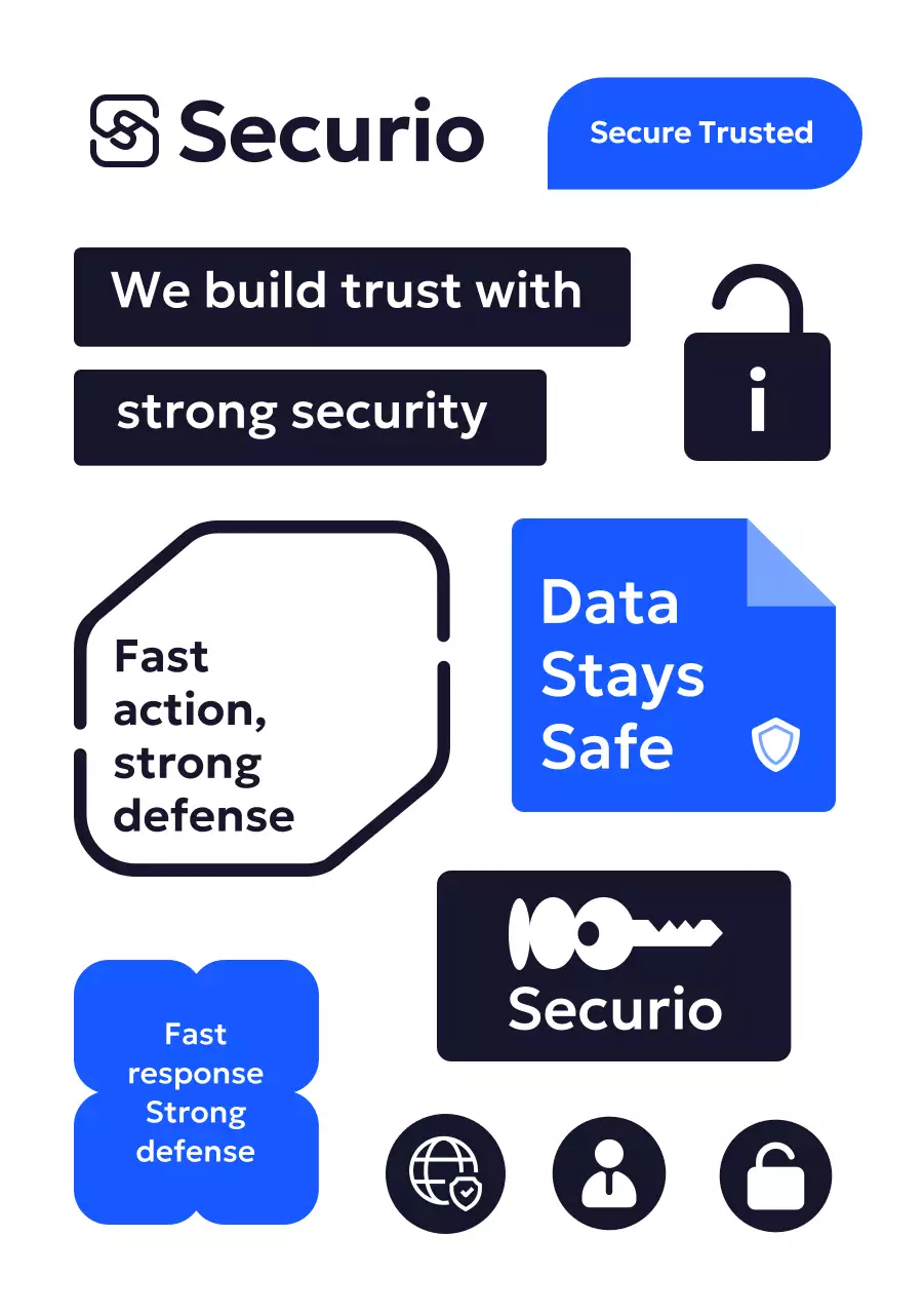 파랑 모던 보안 브랜드