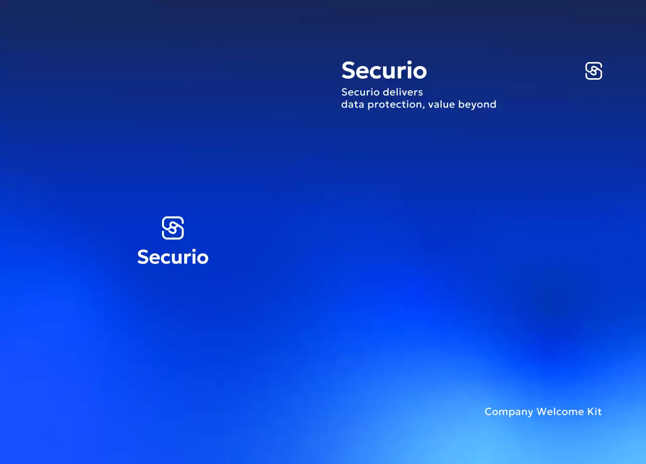 파랑 모던 데이터 보호 브랜드