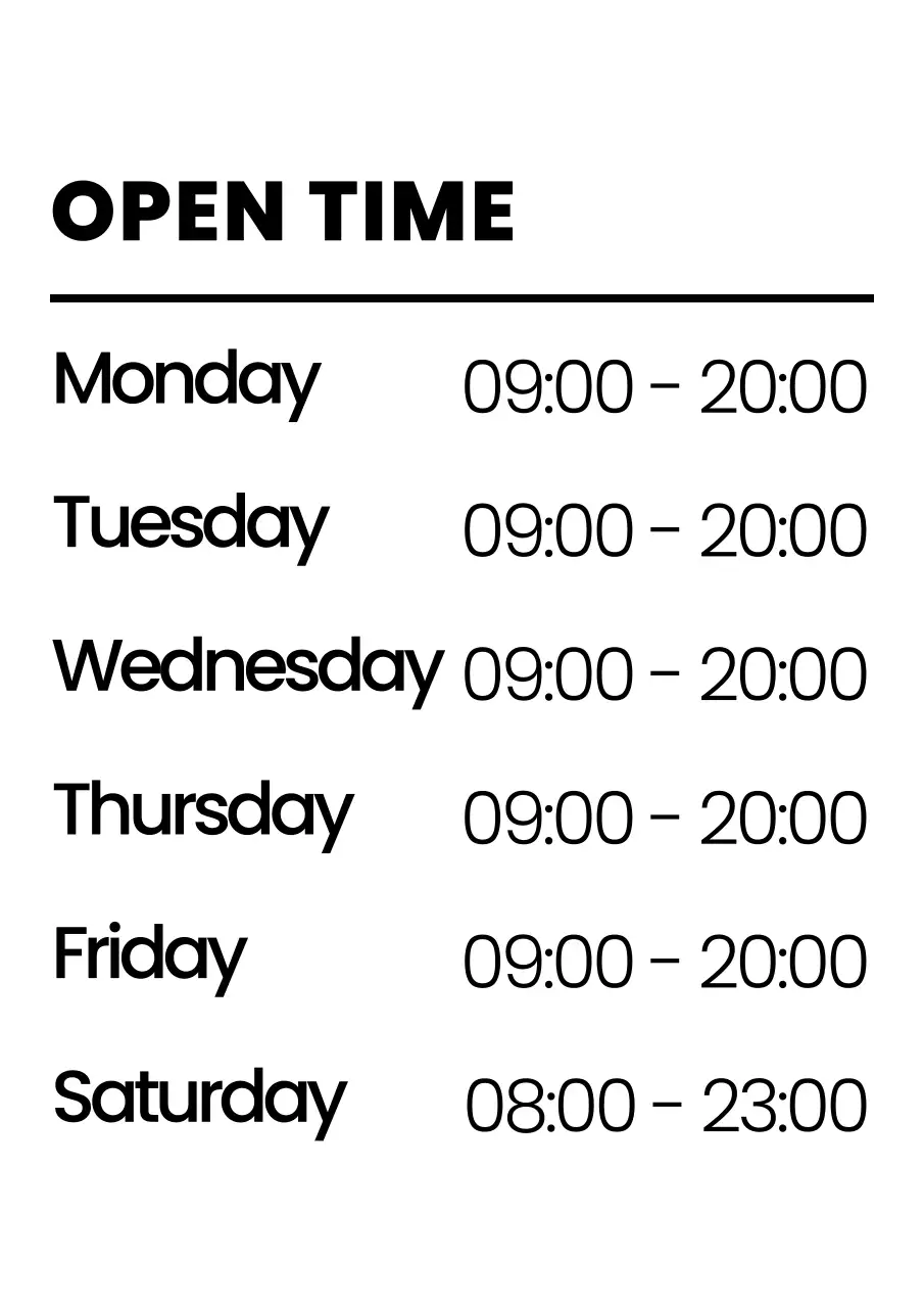 黒 シンプル 営業時間 看板 シート紙