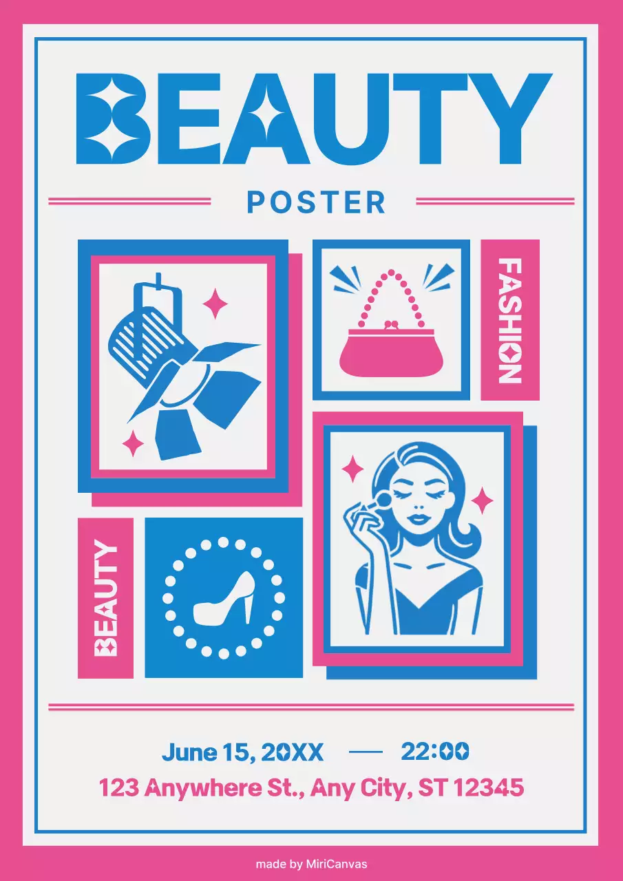 Pink Modern Fashion Event Poster