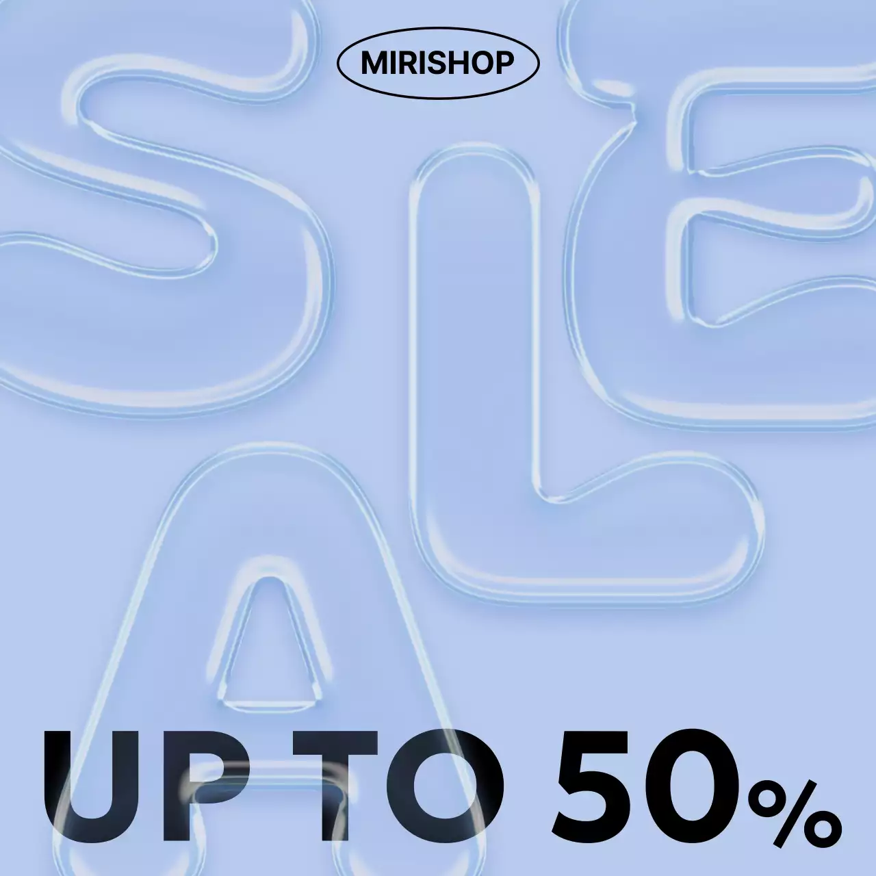 하늘색 모던 할인 행사