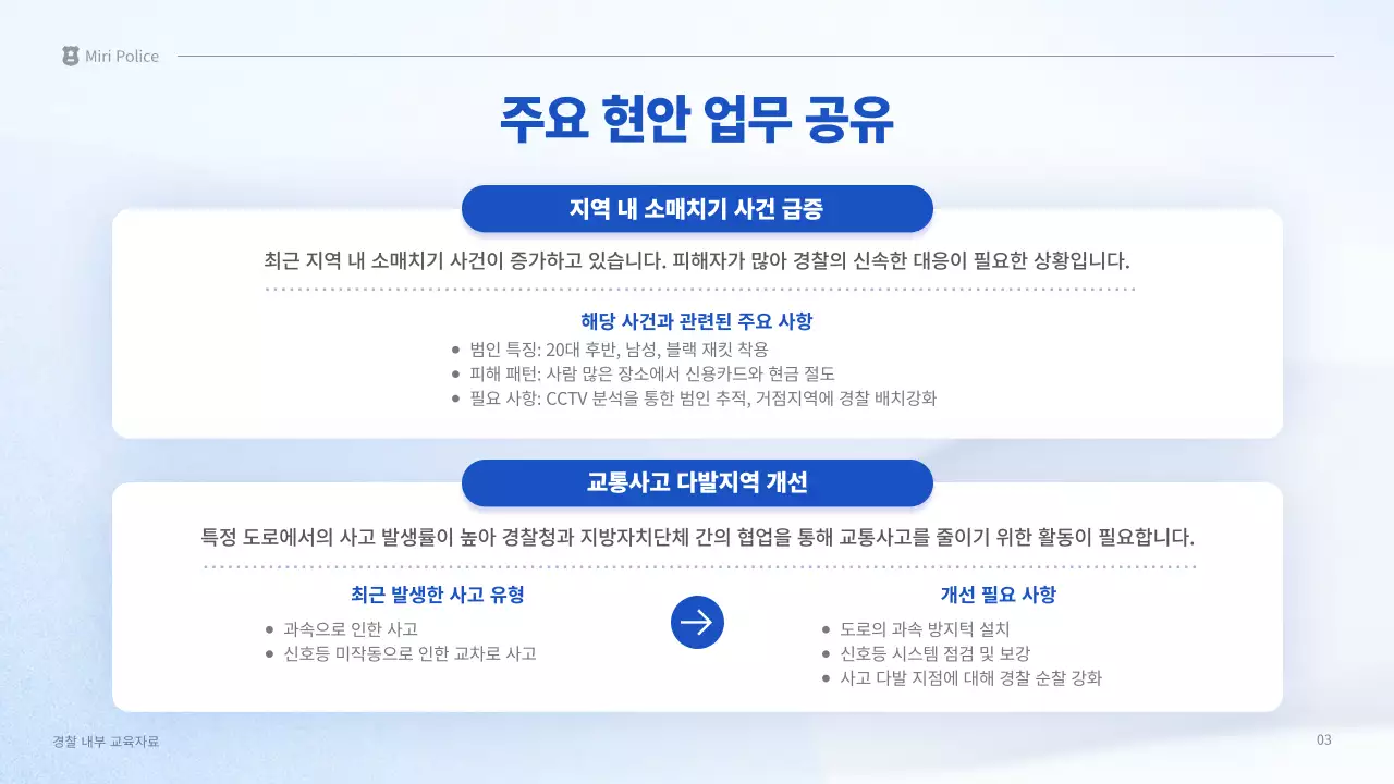파랑 깔끔 경찰 교육 자료