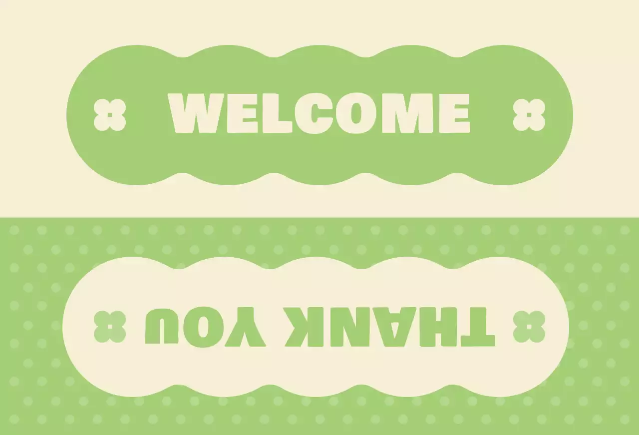 緑 シンプル ようこそ