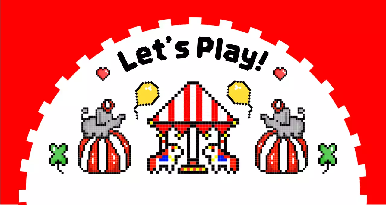 カラフル ポップ サーカス イラスト