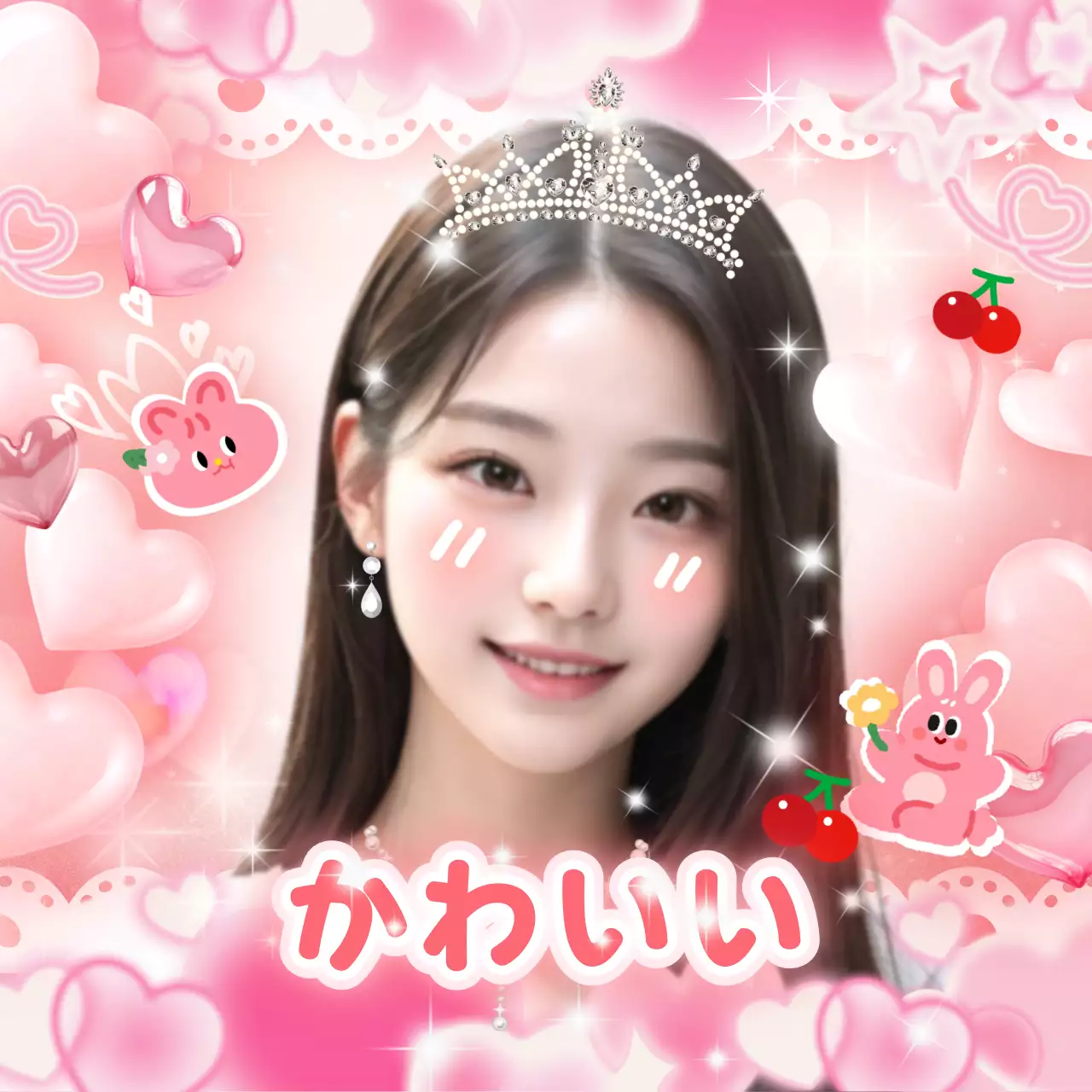 ピンク 赤 かわいいフリクラ グッズ