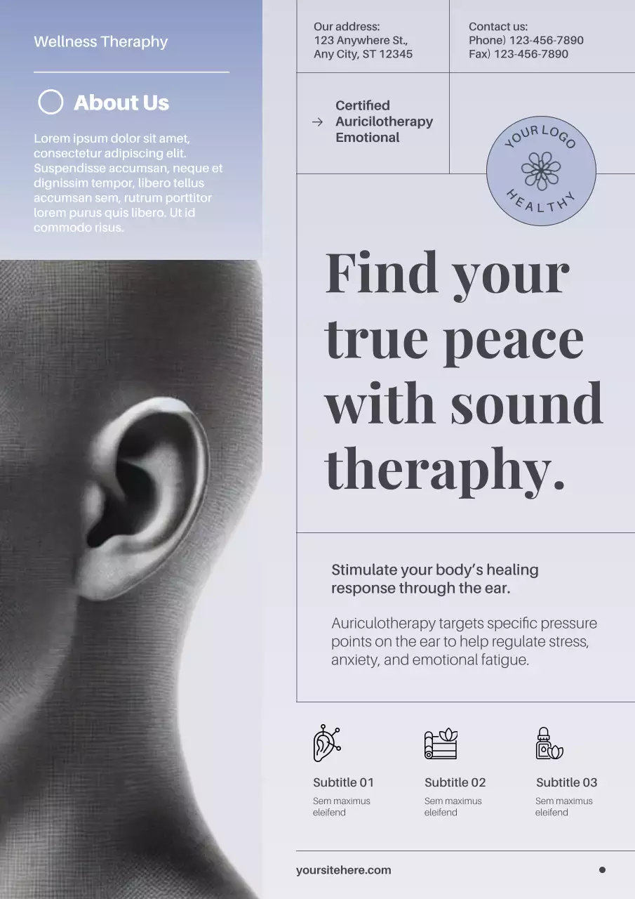 Grey Modern Wellness Promotion Poster