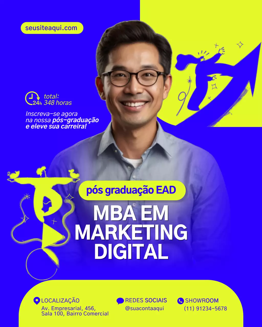 Publicação do Instagram sobre Educação Moderna Azul