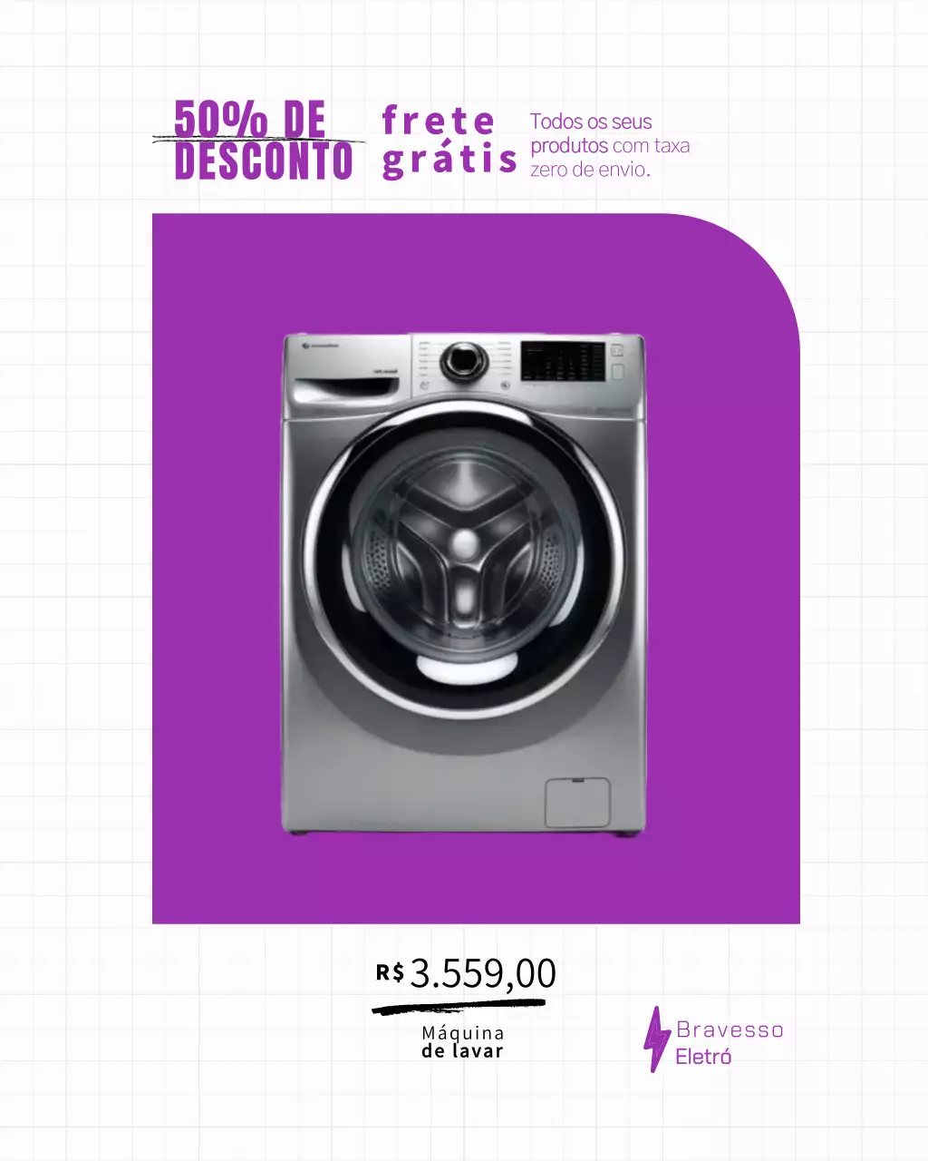 Postagem promocional do Purple Modern Coffee no Instagram