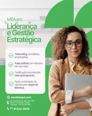 Postagem de promoção de liderança moderna e verde no Instagram