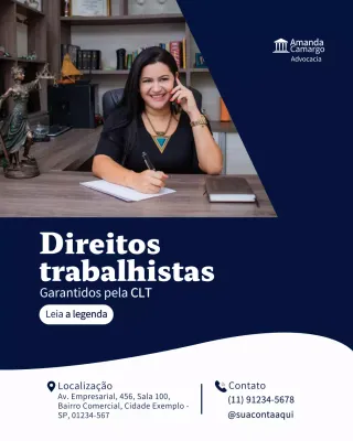 Publicação no Instagram sobre direitos trabalhistas profissionais da Marinha