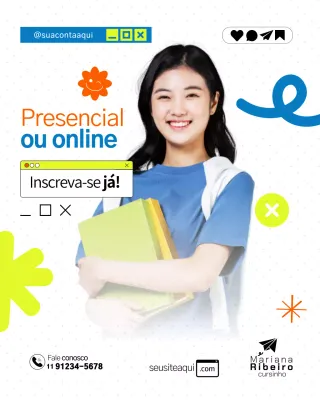 Publicação do Instagram sobre Educação Moderna Azul