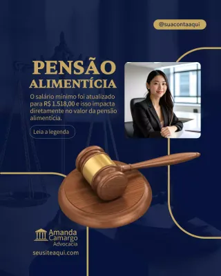 Postagem de anúncio jurídico profissional da Marinha no Instagram