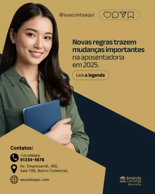 Publicação no Instagram sobre Anúncio de Aposentadoria Profissional Bege