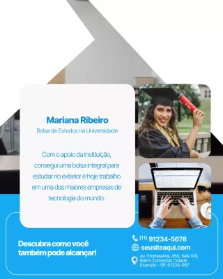 Postagem promocional do Instagram da Blue Modern Scholarship