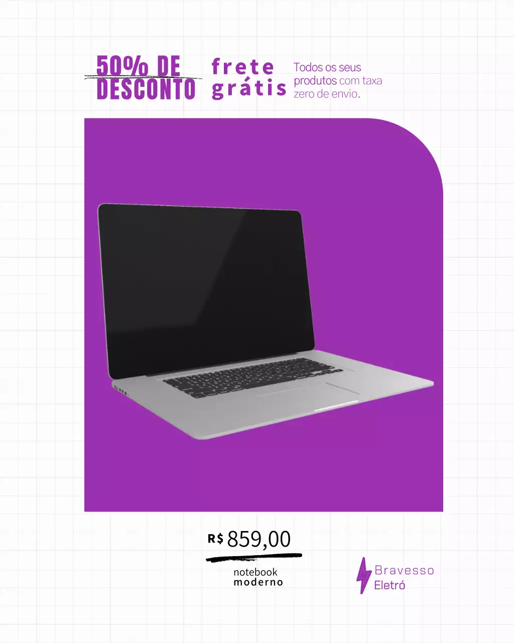 Postagem promocional do Purple Modern Coffee no Instagram