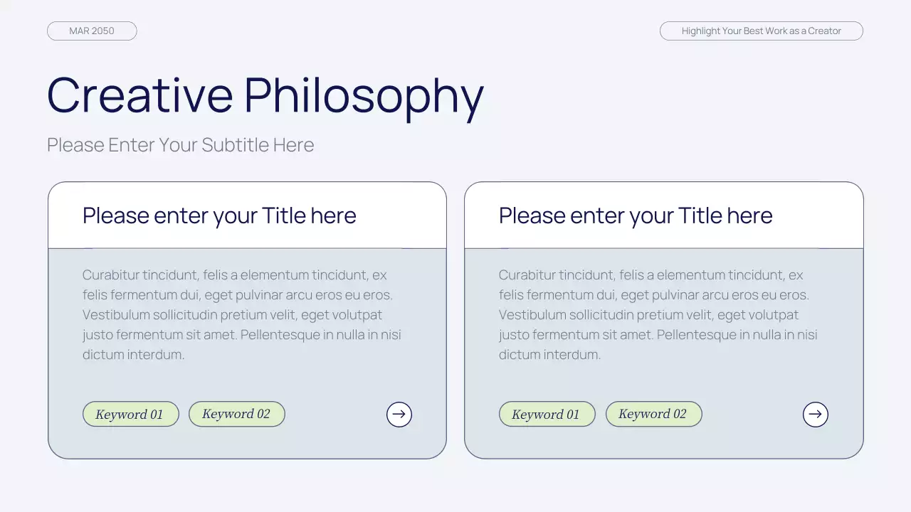 네이비 그린 모던 뷰티 콘텐츠 크리에이터 포트폴리오 프레젠테이션