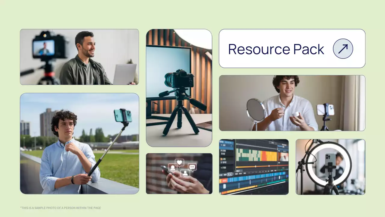 네이비 그린 모던 뷰티 콘텐츠 크리에이터 포트폴리오 프레젠테이션